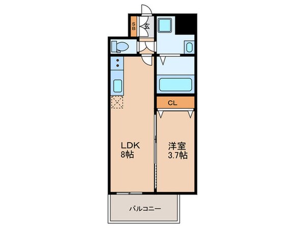 アプリーレ阿波座南の物件間取画像